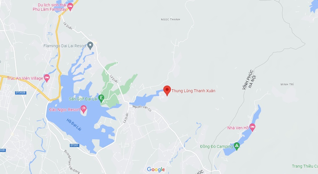 vị trí dự án thung lũng thanh xuân valley vĩnh phúc
